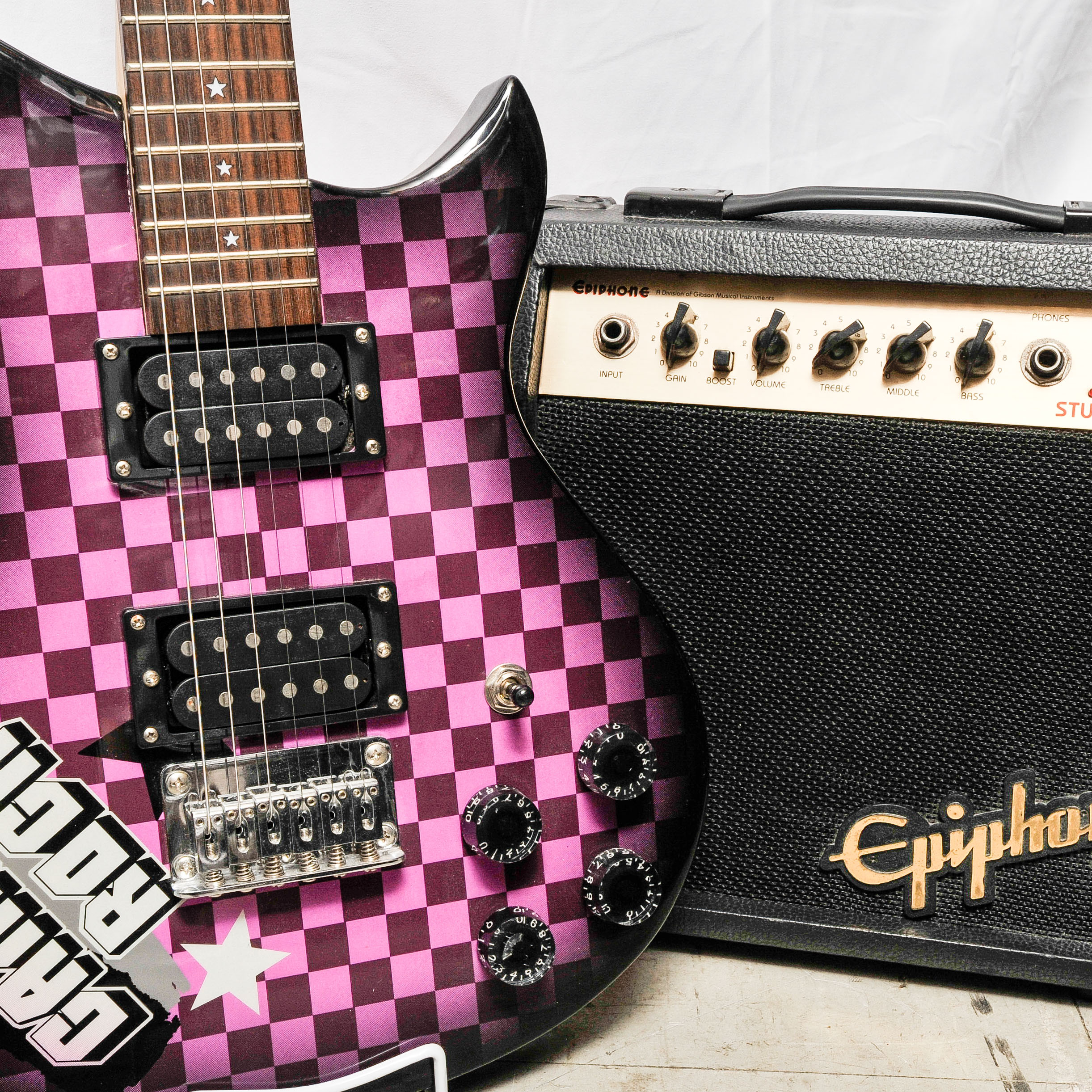 Disney by Washburn Camp Rock Kids Electric Guitar with Epiphone Studio 10S Amplifier