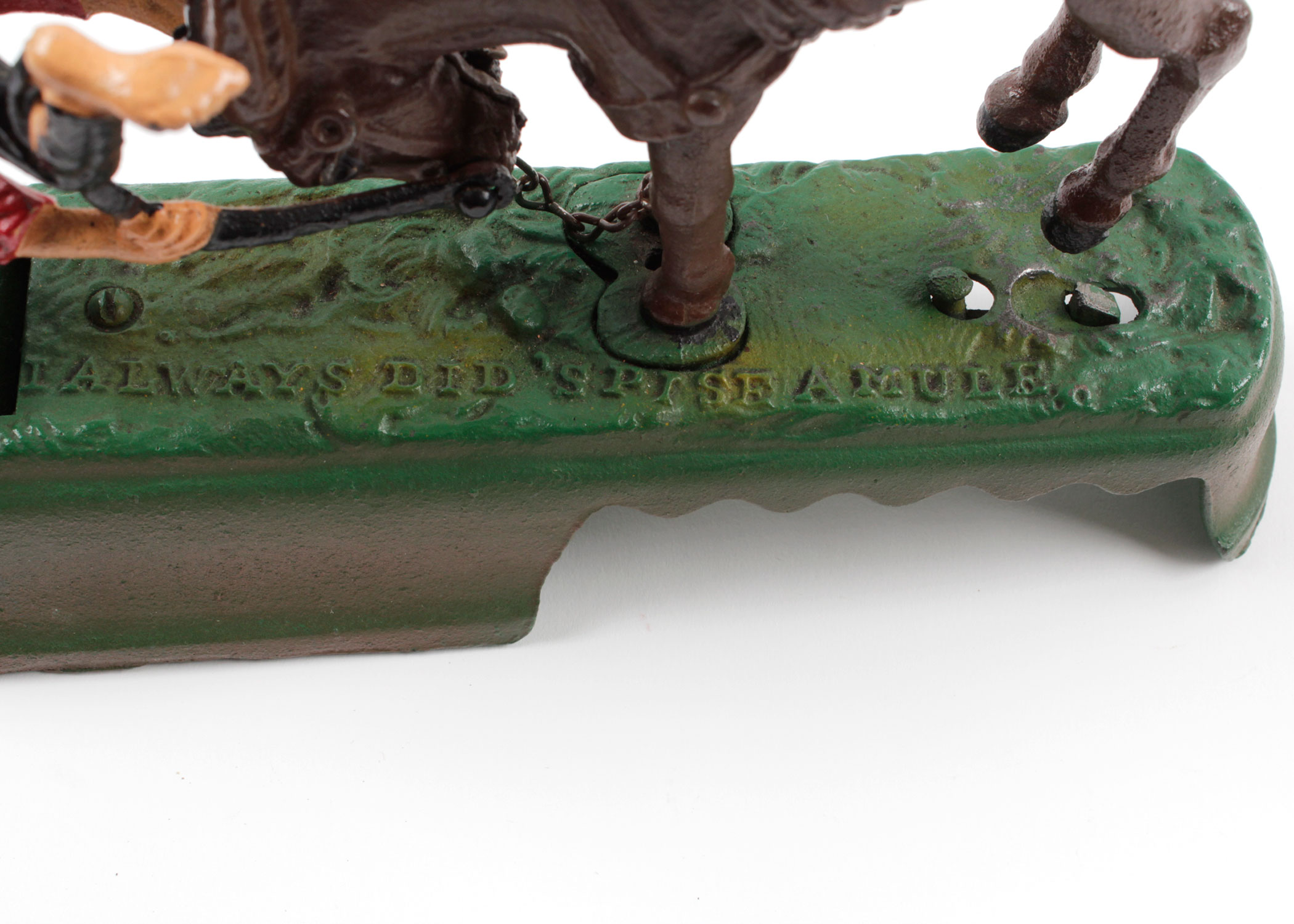 "I Always Did 'Spise a Mule" Vintage Book of Knowledge Mechanical Bank