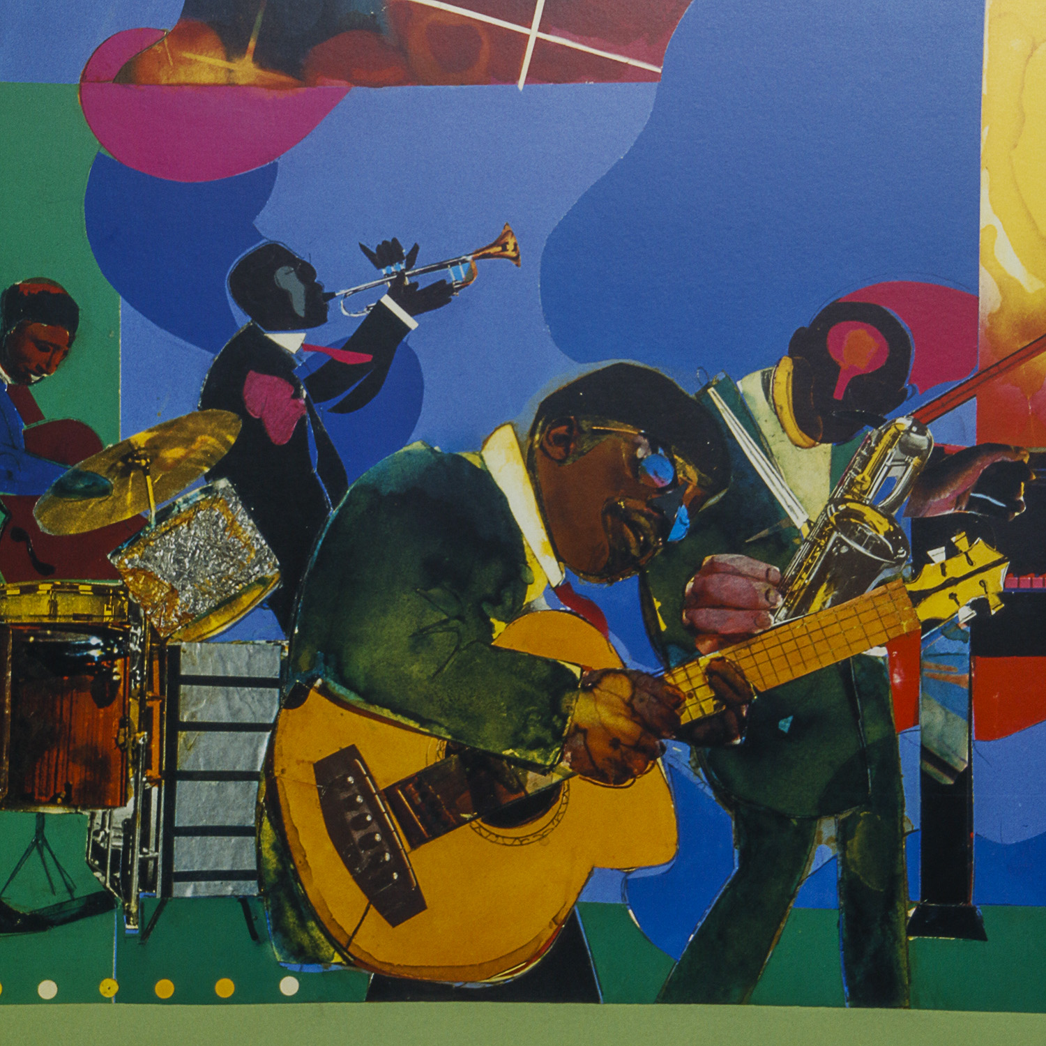 Romare Bearden Signed Print "Jammin At The Savoy"