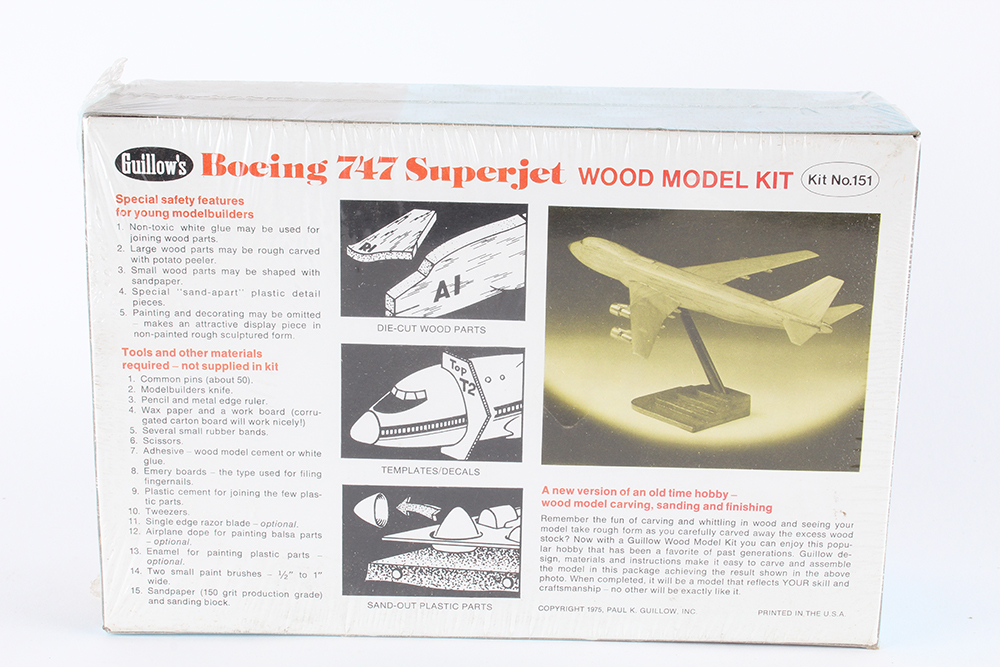Guillow's Boeing 747 Superjet 1/25 Scale Wood Model Plane Kit