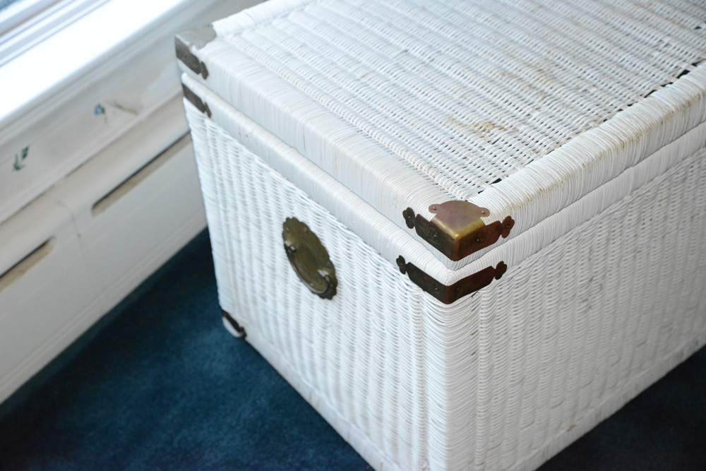 Wicker Blanket Chest