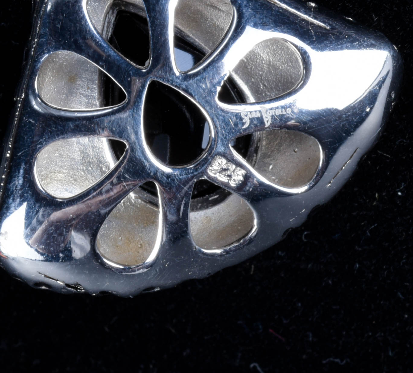 Sara Botello Sterling Silver Necklace and Earring Set