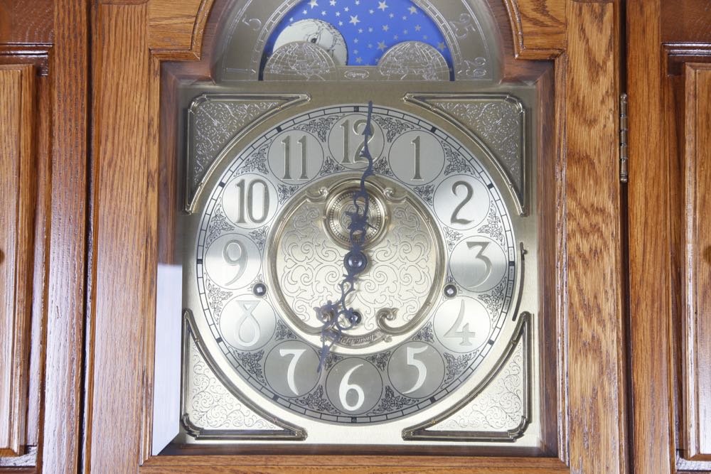 Ridgeway Oak Curio Grandfather Clock
