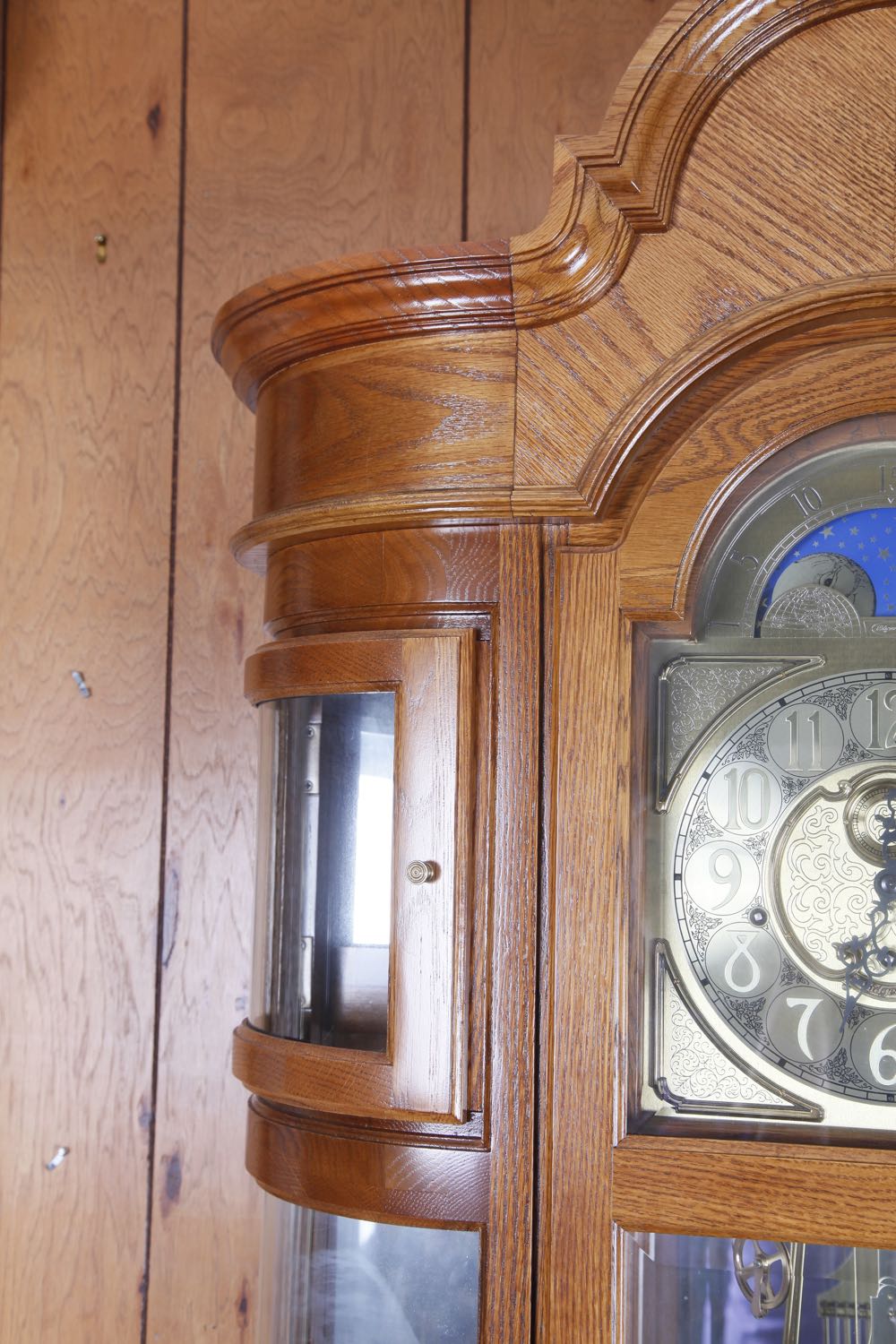 Ridgeway Oak Curio Grandfather Clock