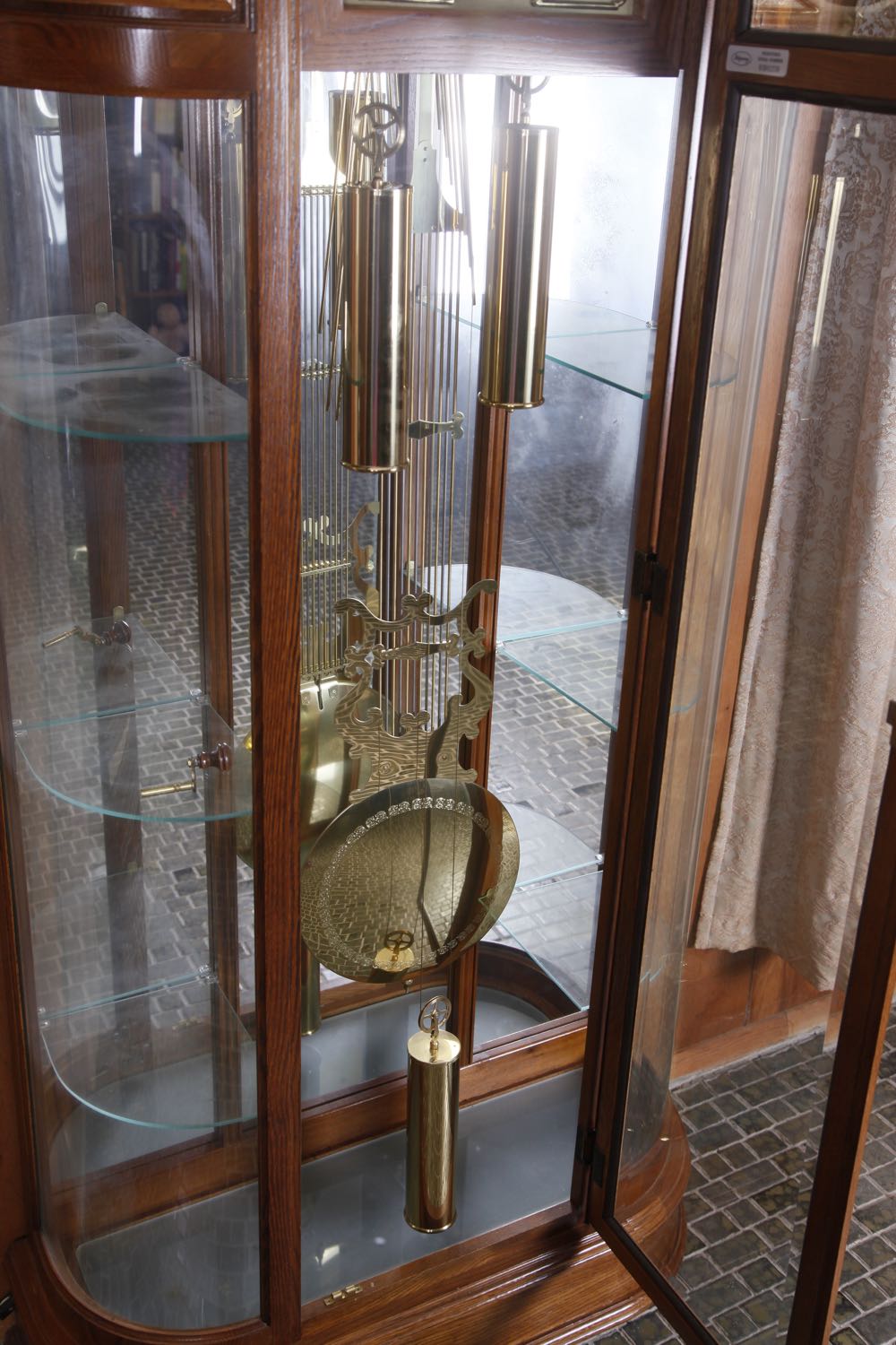 Ridgeway Oak Curio Grandfather Clock