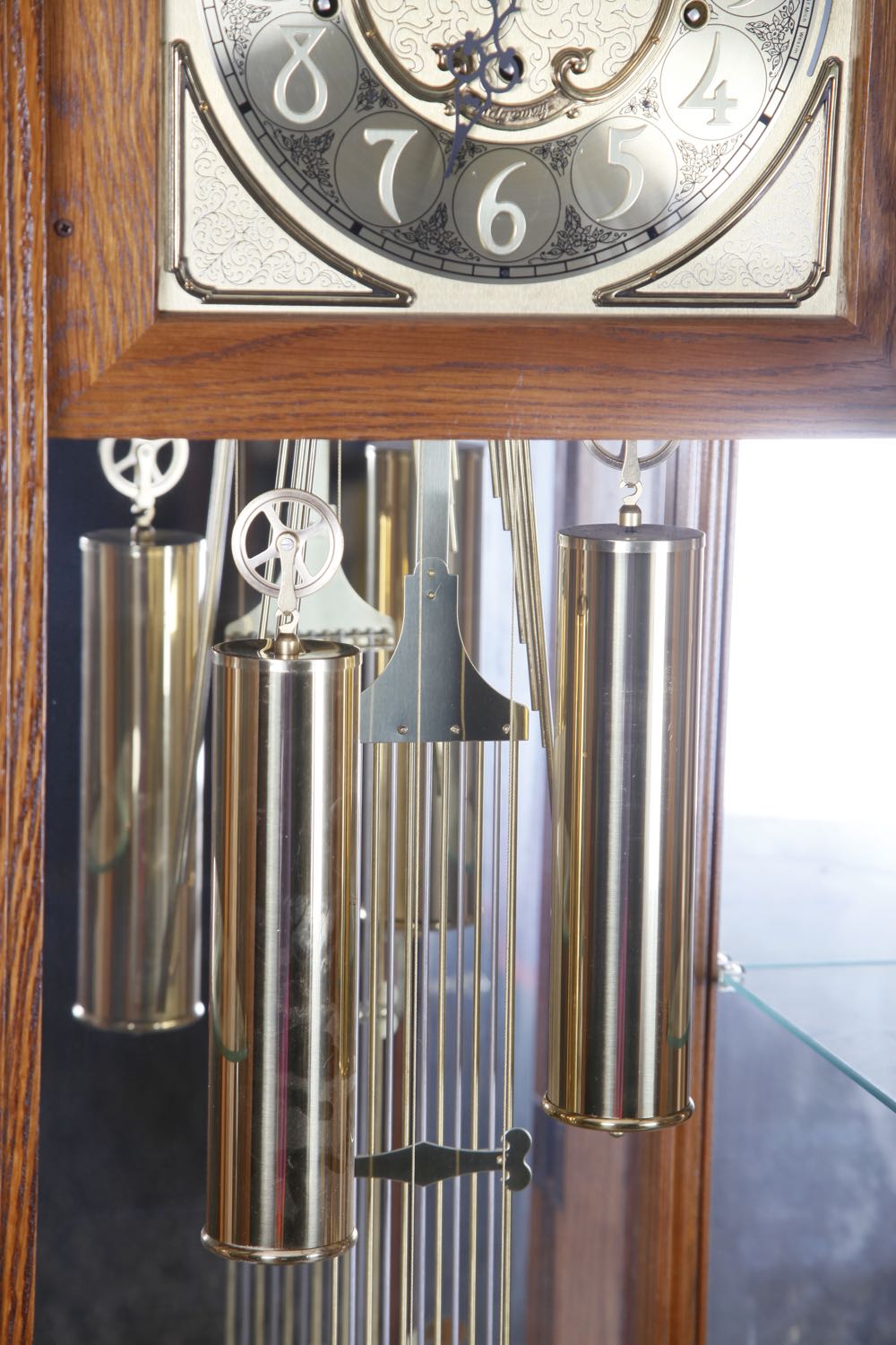 Ridgeway Oak Curio Grandfather Clock