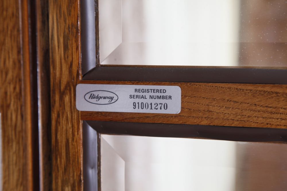 Ridgeway Oak Curio Grandfather Clock