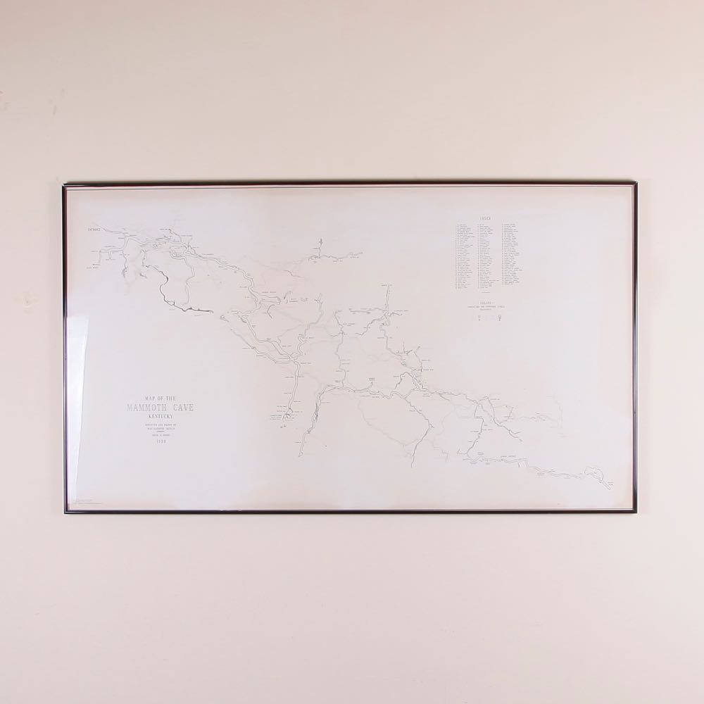 Framed Replica Mammoth Cave Map