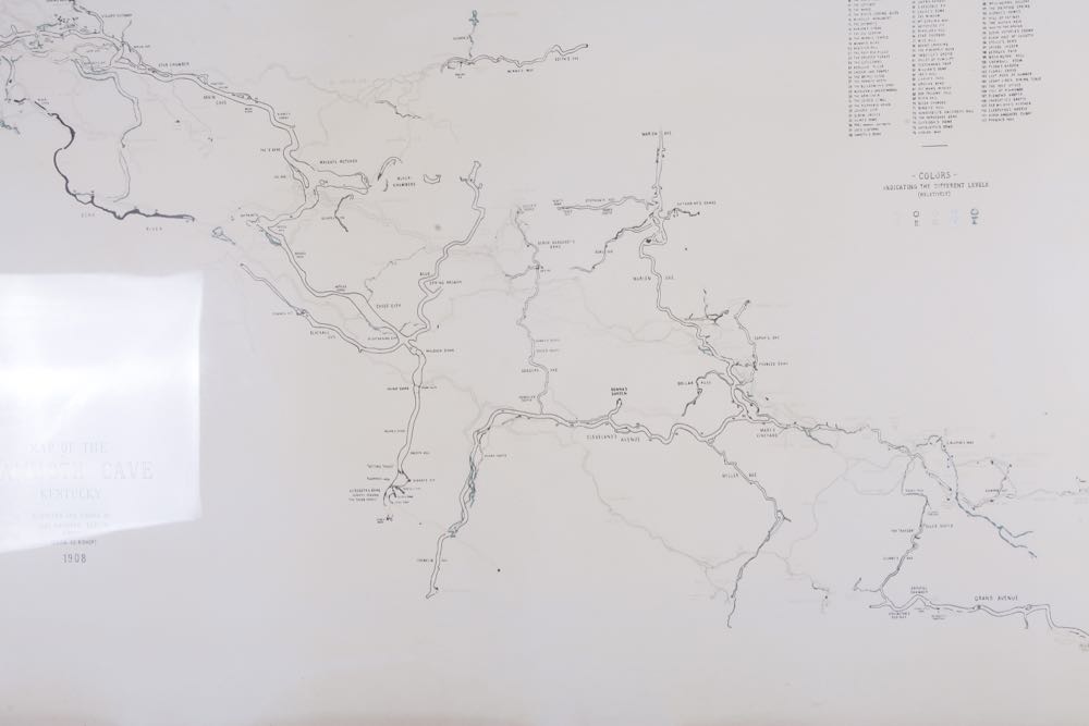 Framed Replica Mammoth Cave Map