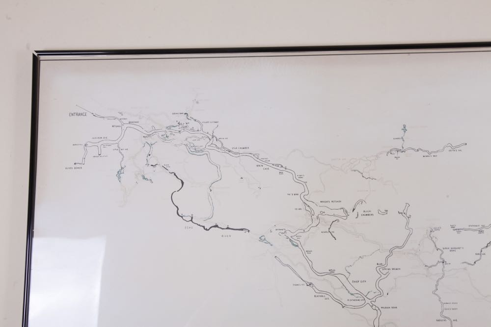 Framed Replica Mammoth Cave Map