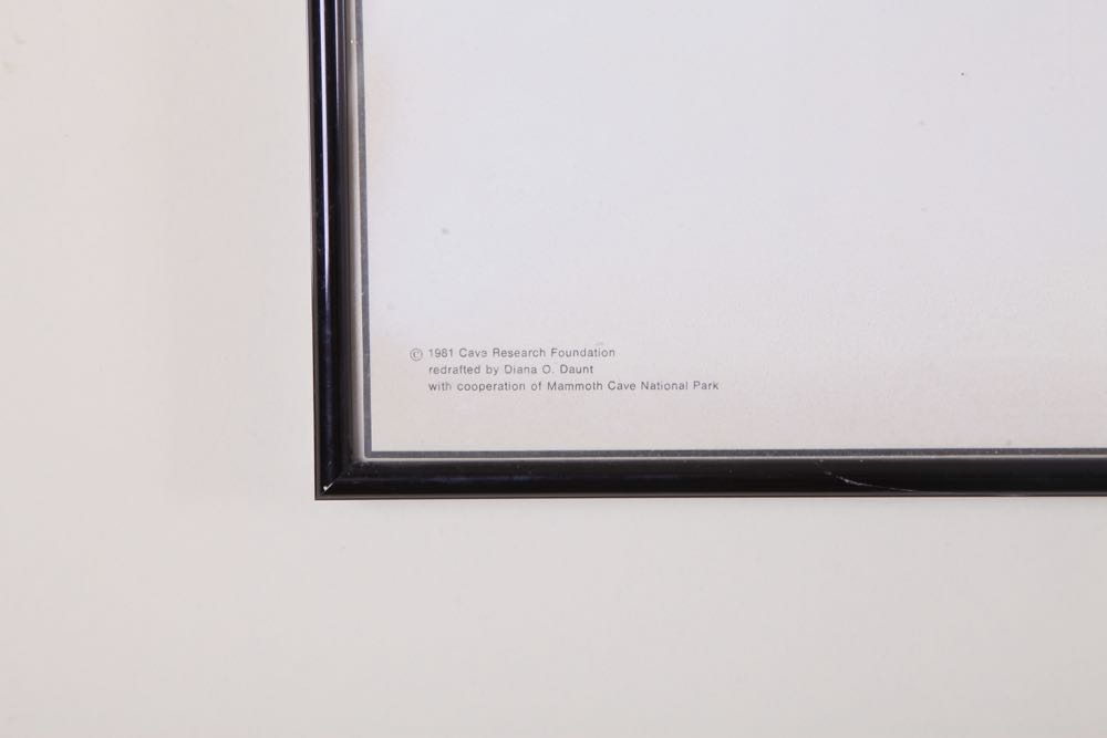 Framed Replica Mammoth Cave Map