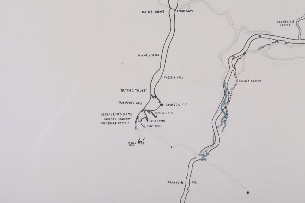 Framed Replica Mammoth Cave Map