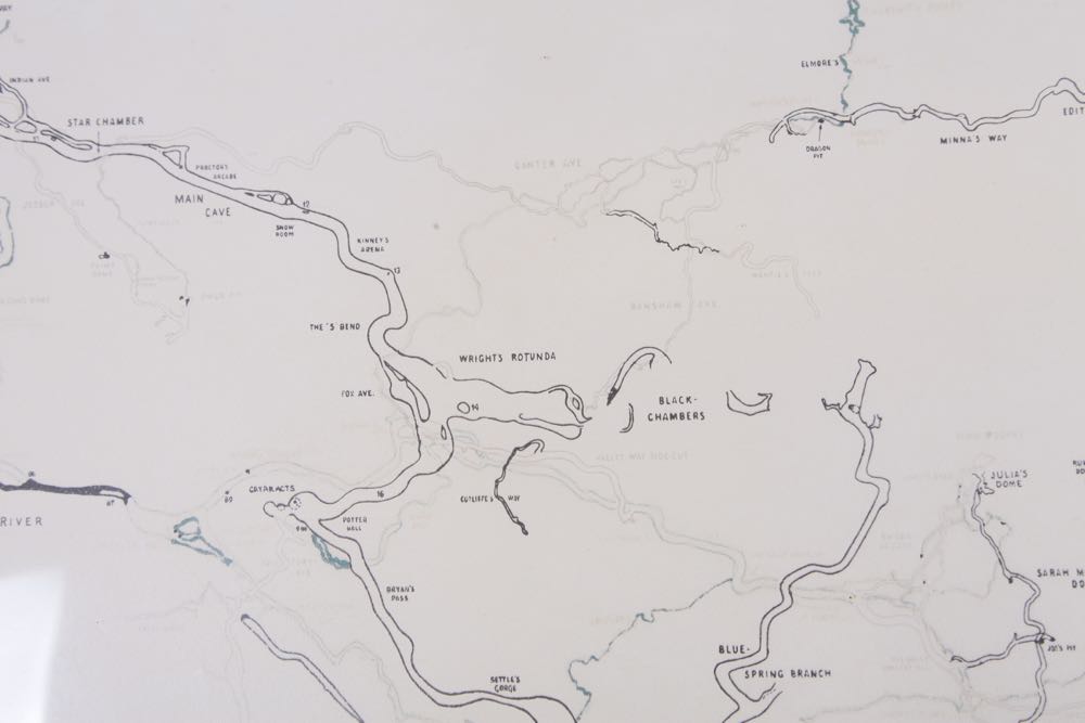 Framed Replica Mammoth Cave Map