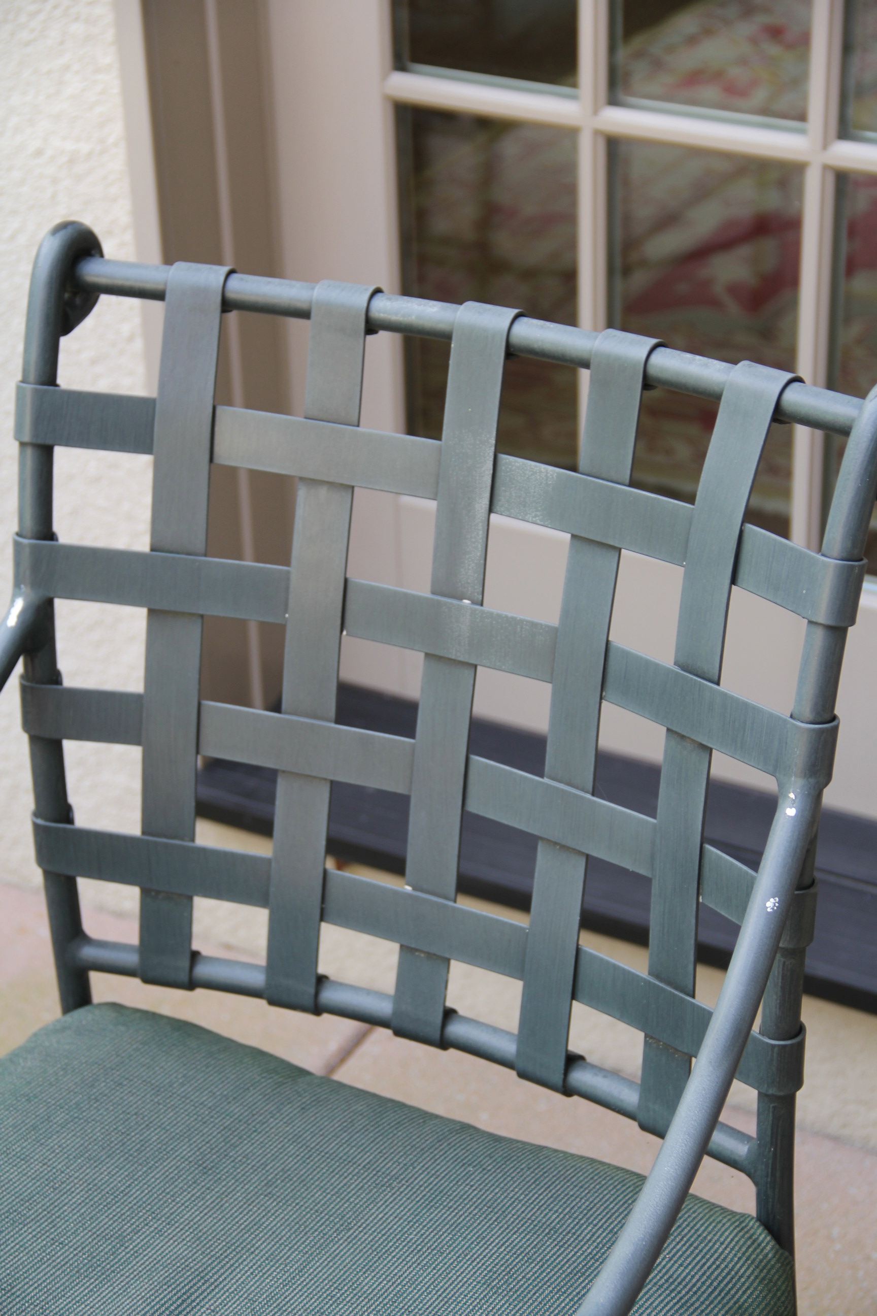 Metal Patio Table and Six Chairs