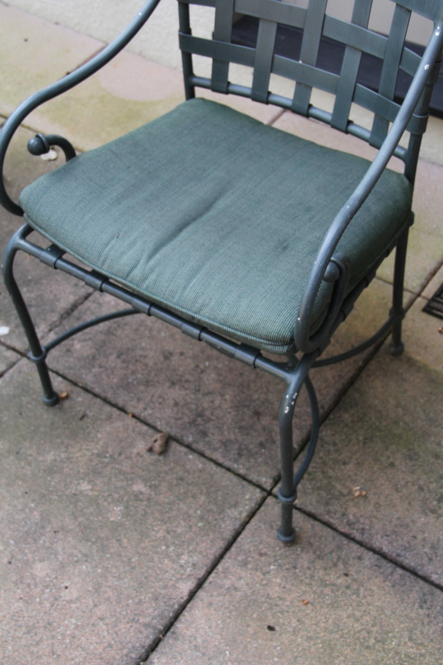Metal Patio Table and Six Chairs