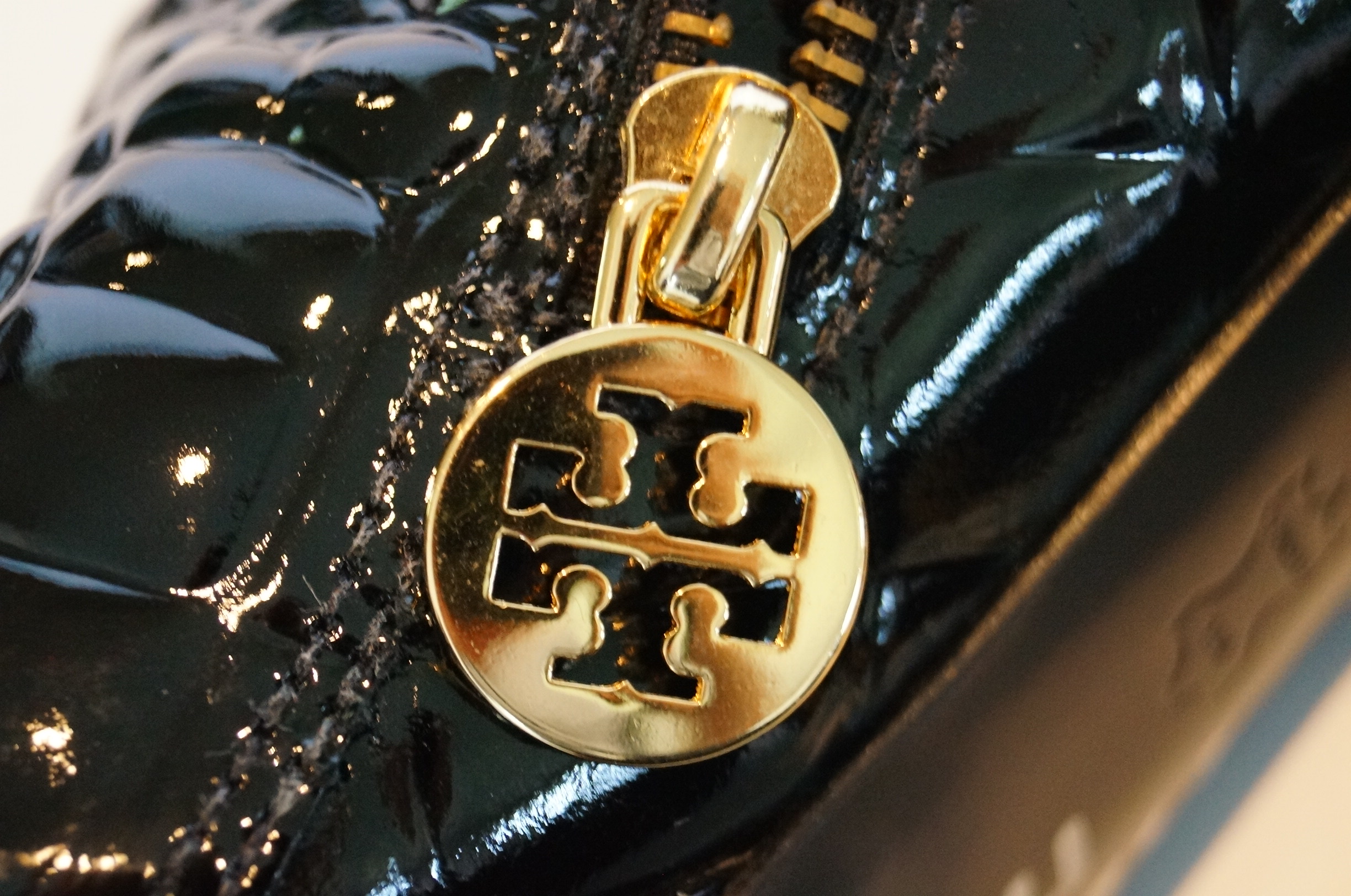 Black Leather Tori Burch Heeled Ankle Boots