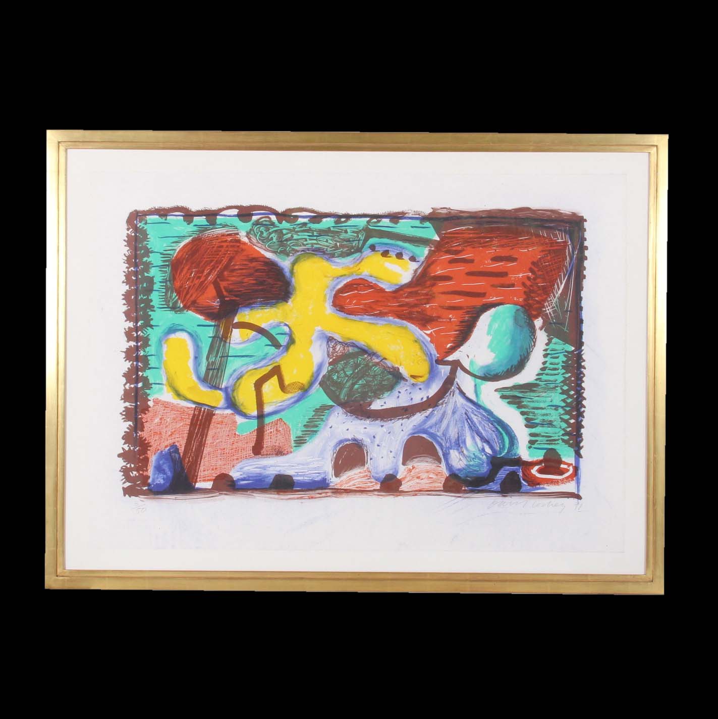 David Hockney "The New and the Old and The New" Signed Limited Edition Lithograph