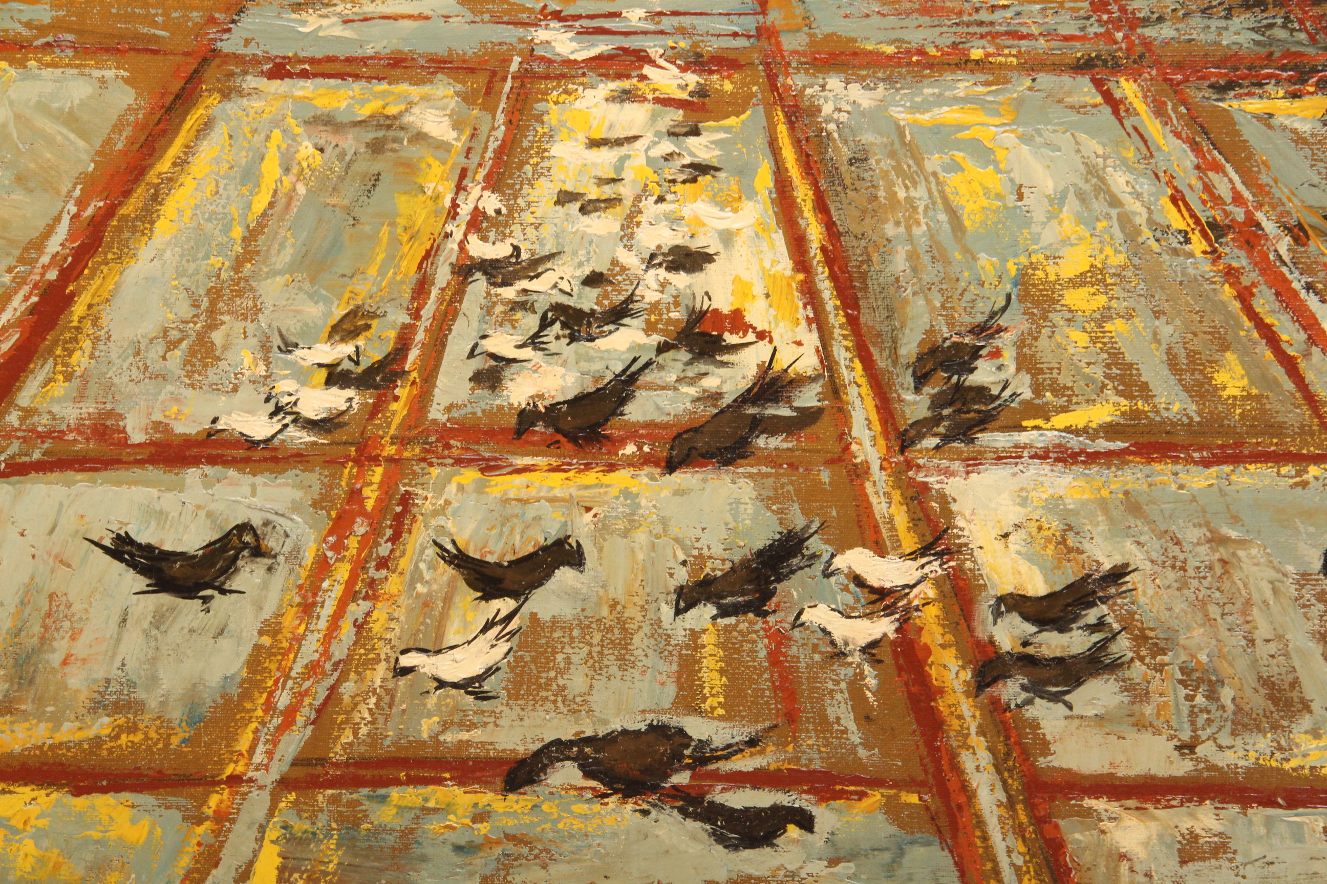 Carlo of Hollywood Large Mid Century Oil Painting