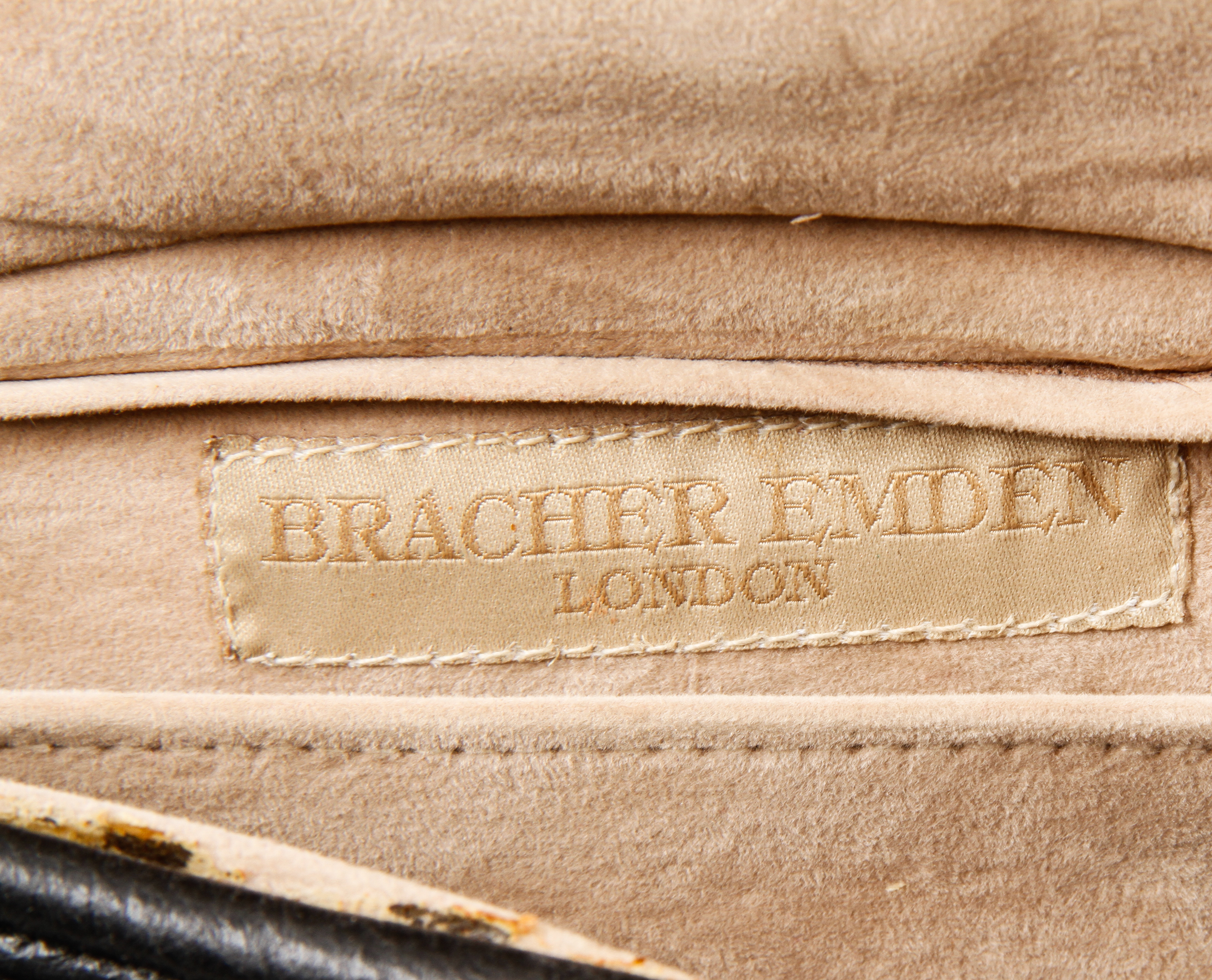 Bracher Emden Black Leather Bag with Crystal Details