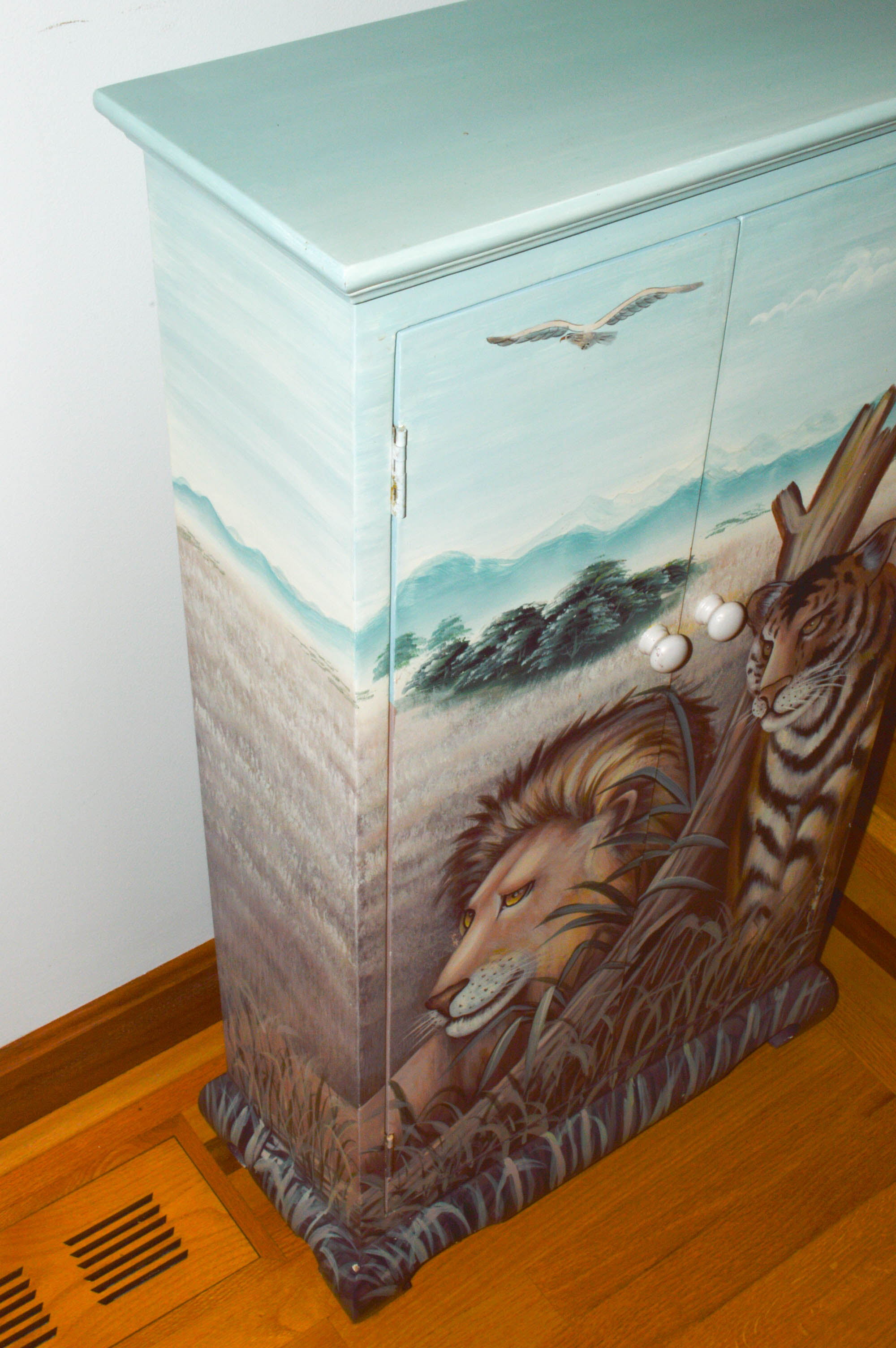 Hand Painted Storage Cabinet