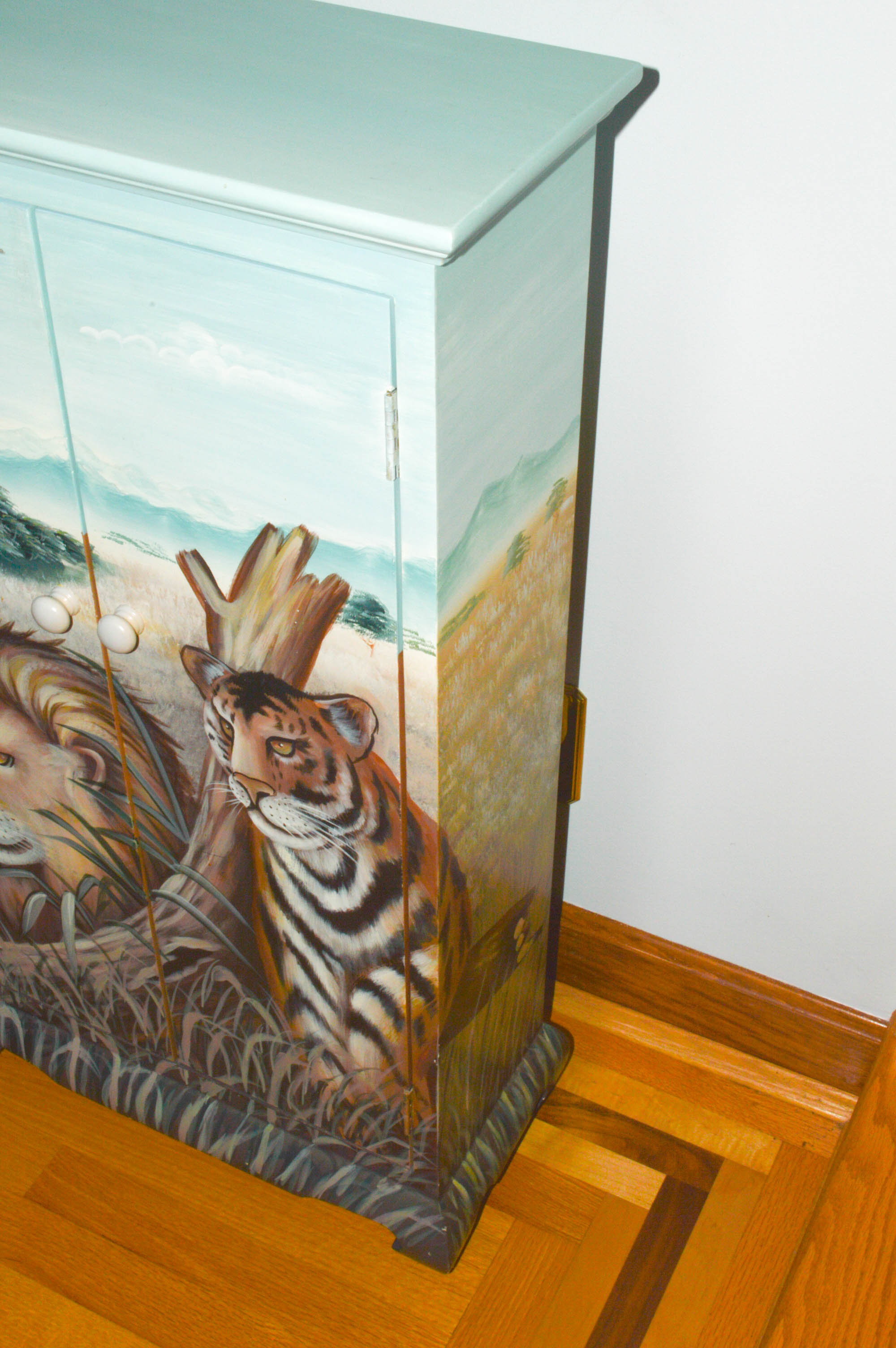 Hand Painted Storage Cabinet