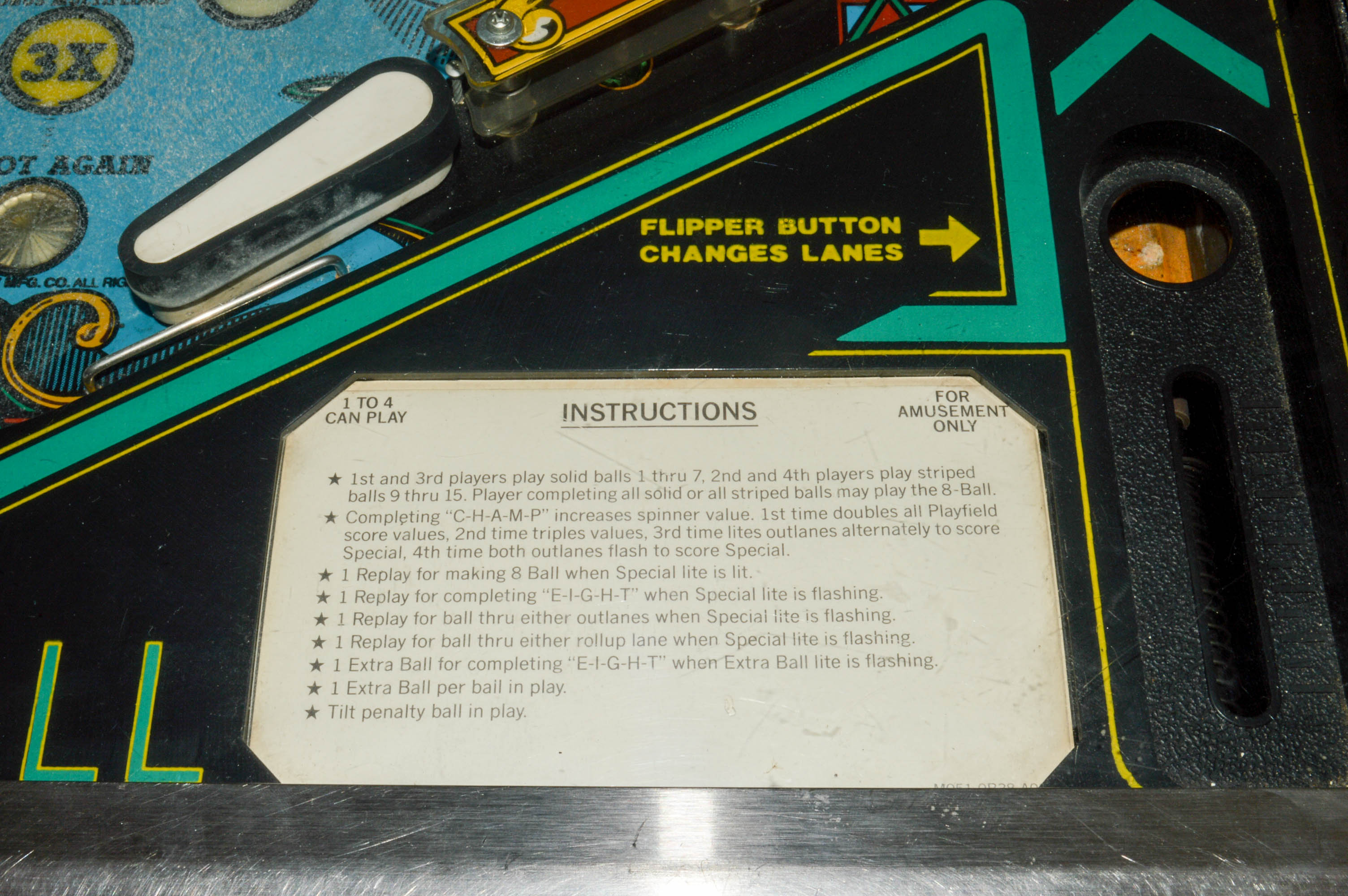 Vintage "Eight Ball Champ" Pinball Machine by Bally