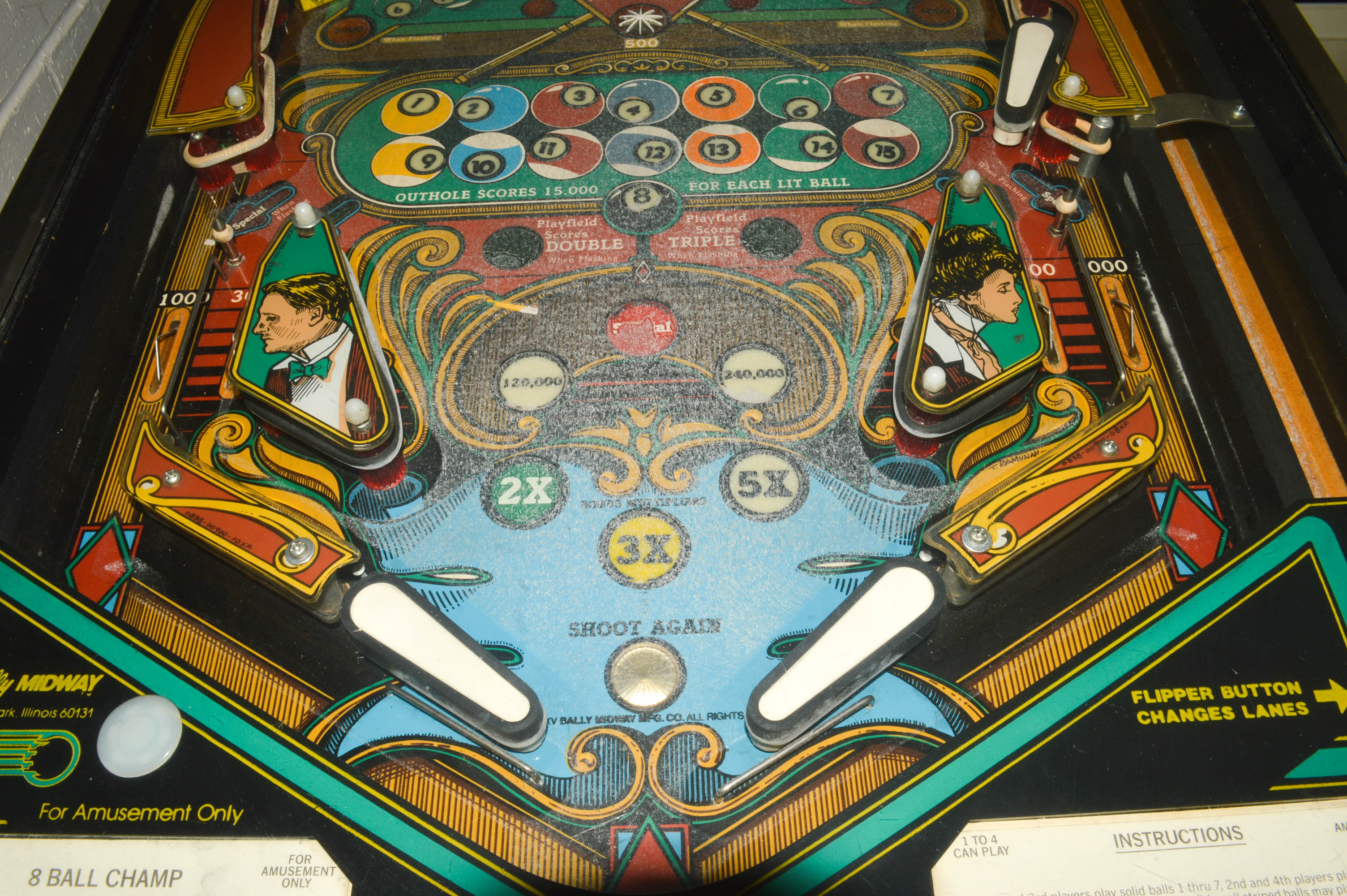 Vintage "Eight Ball Champ" Pinball Machine by Bally
