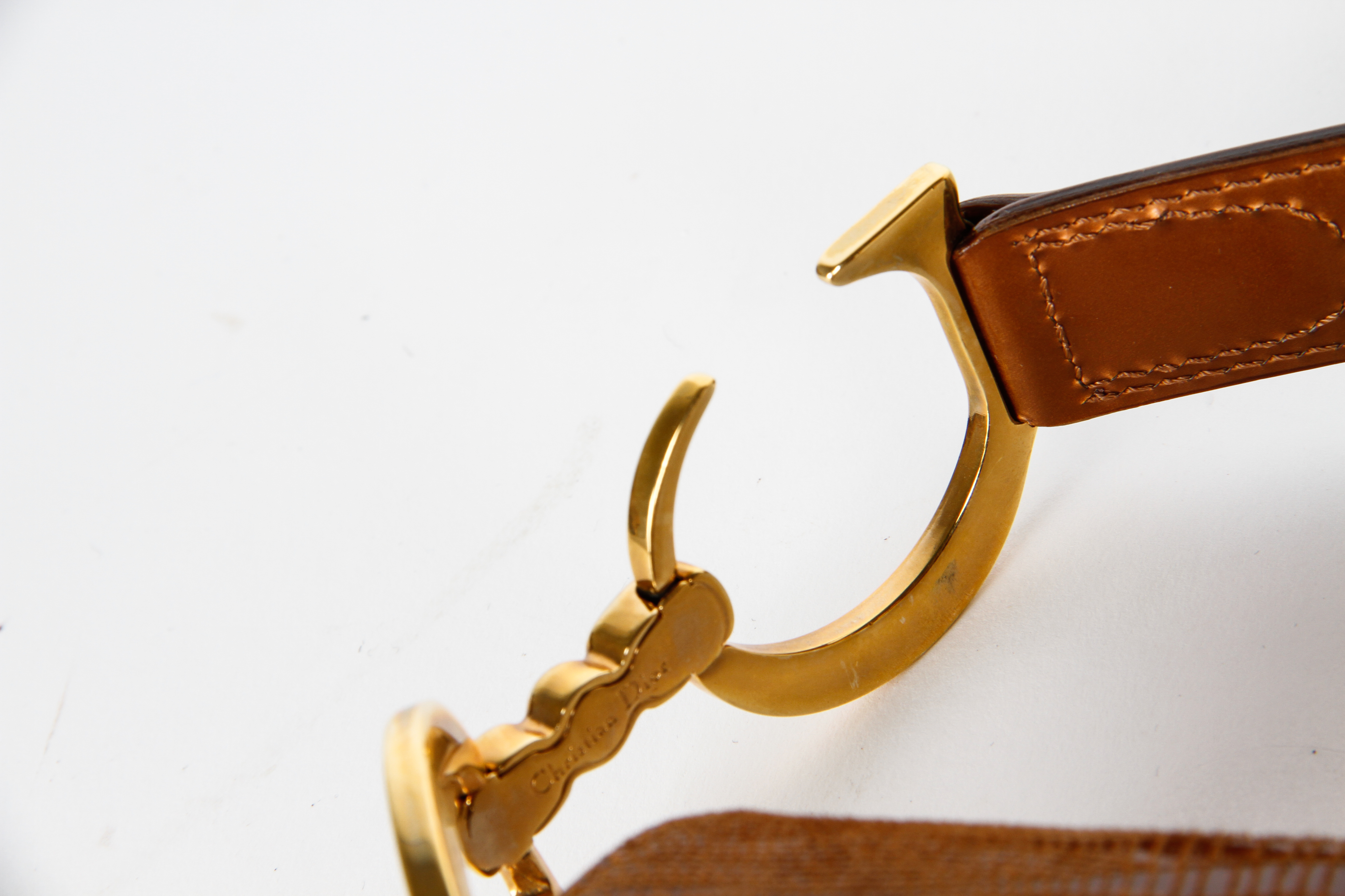 Christian Dior Brown Leather Saddle Bag