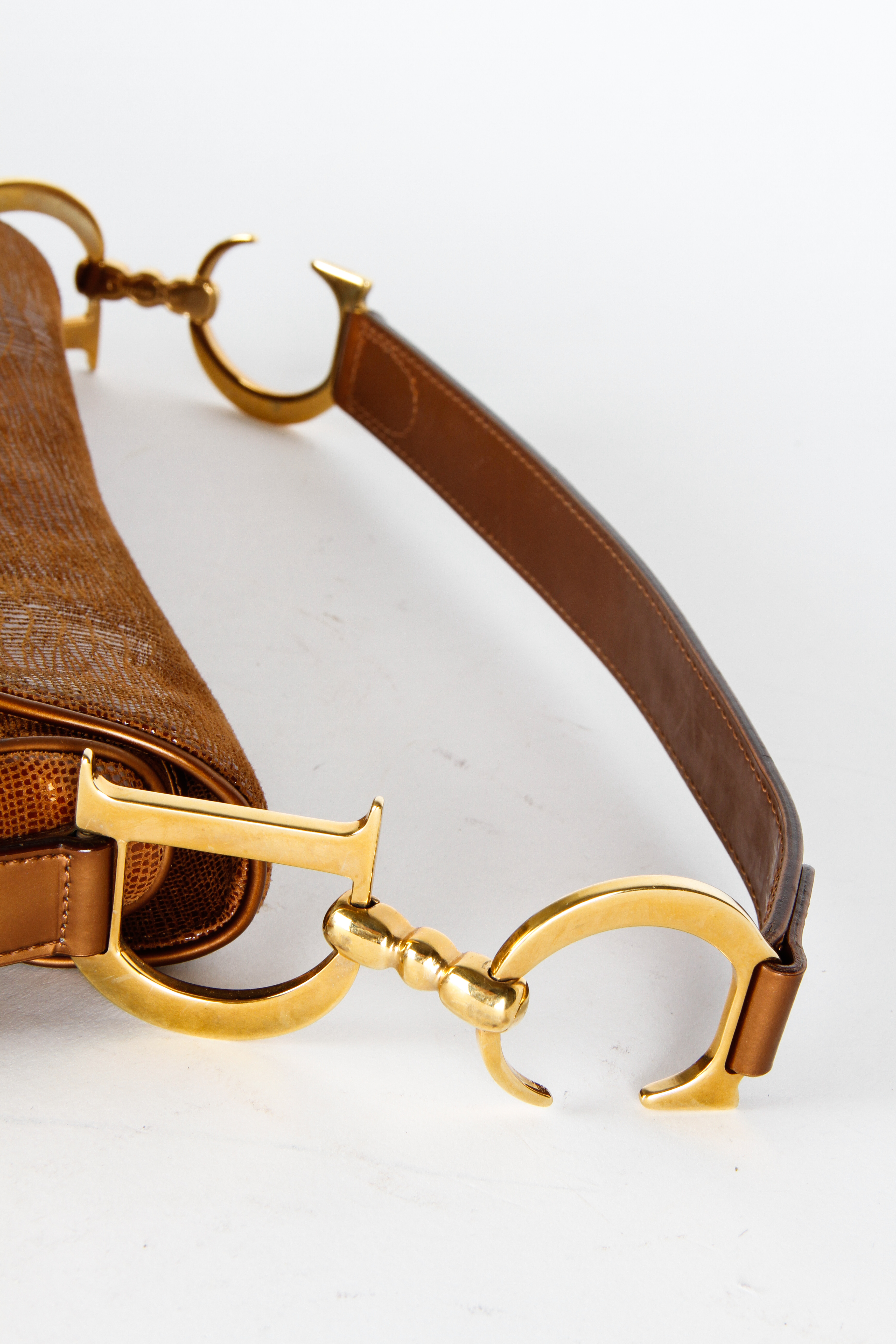 Christian Dior Brown Leather Saddle Bag