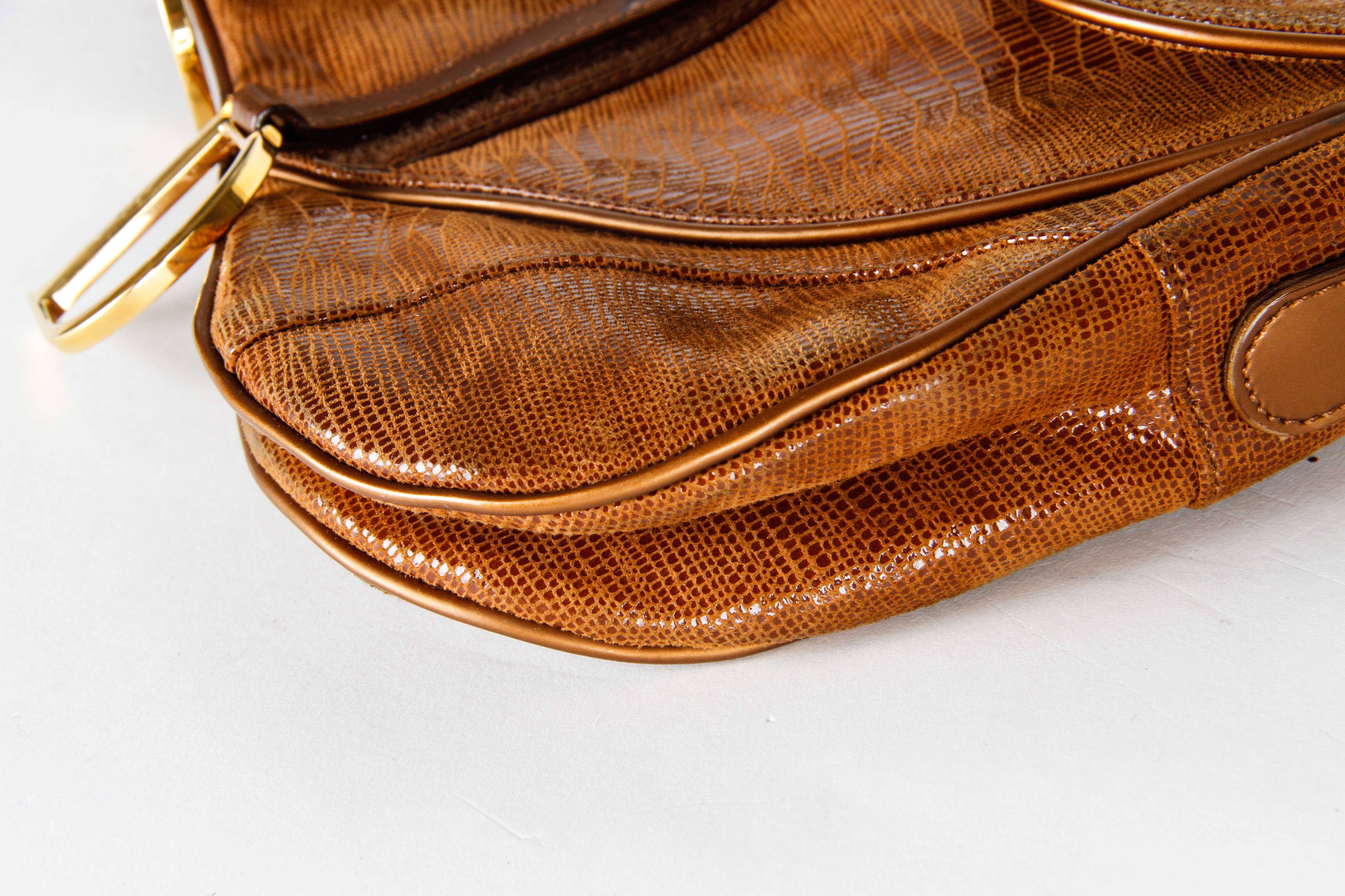 Christian Dior Brown Leather Saddle Bag