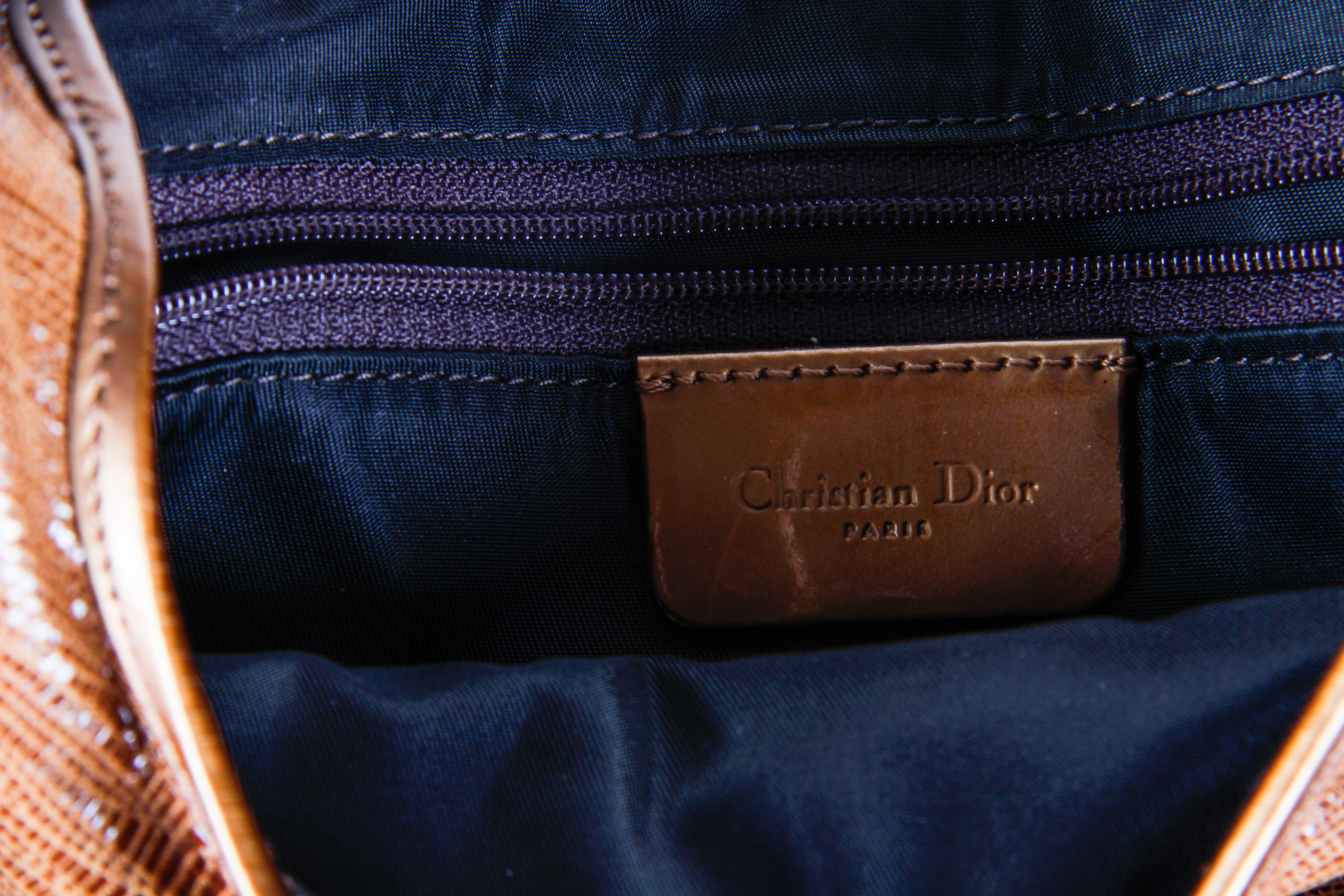 Christian Dior Brown Leather Saddle Bag