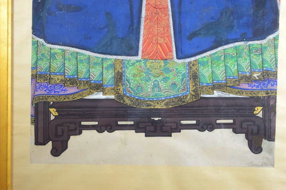 Pair of Qing Dynasty Chinese Ancestor Portraits