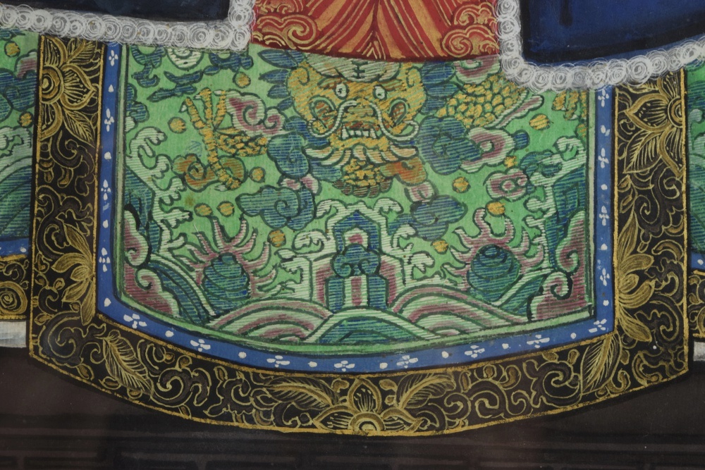 Pair of Qing Dynasty Chinese Ancestor Portraits