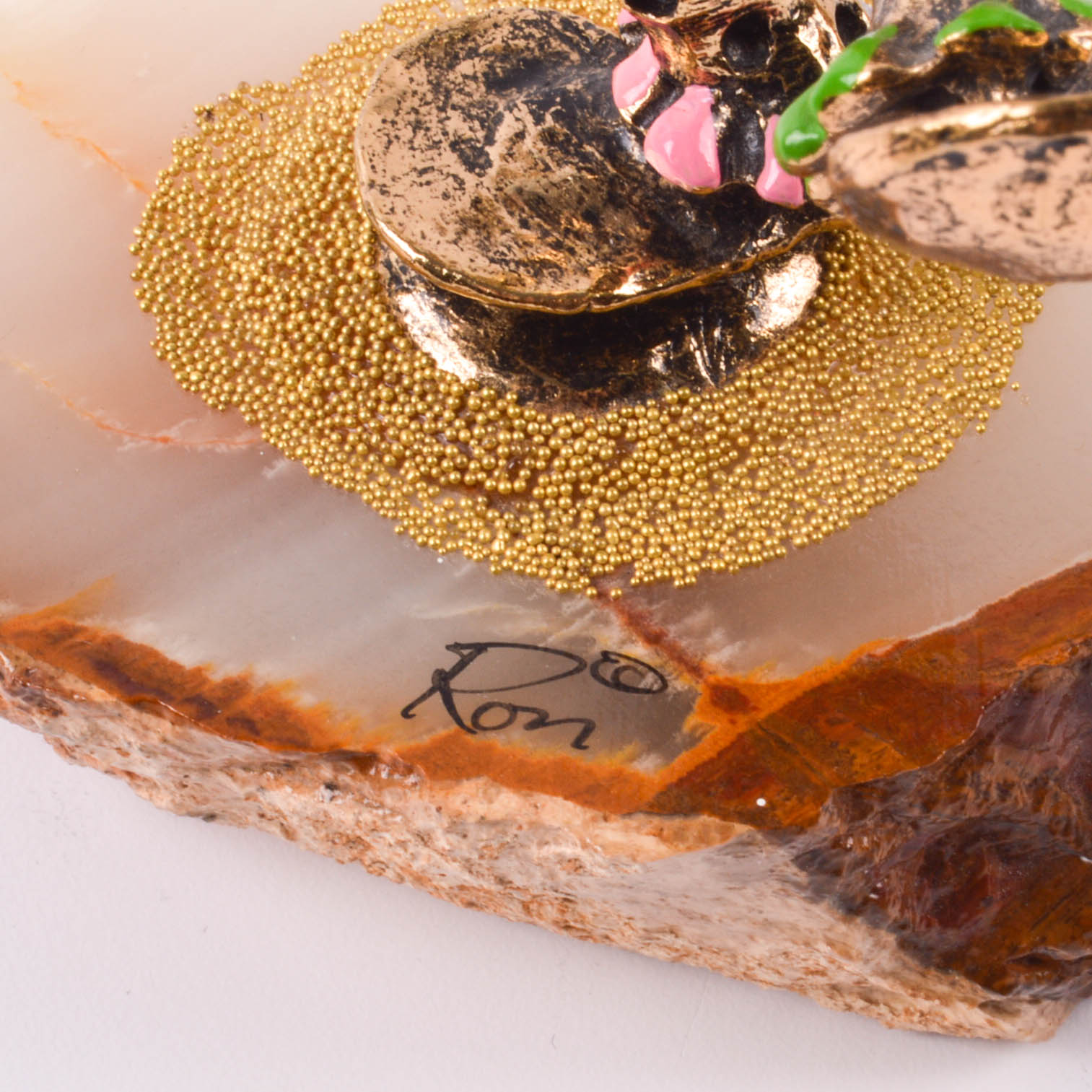 Three Ron Lee Collectible Clowns on Onyx with 24K Details