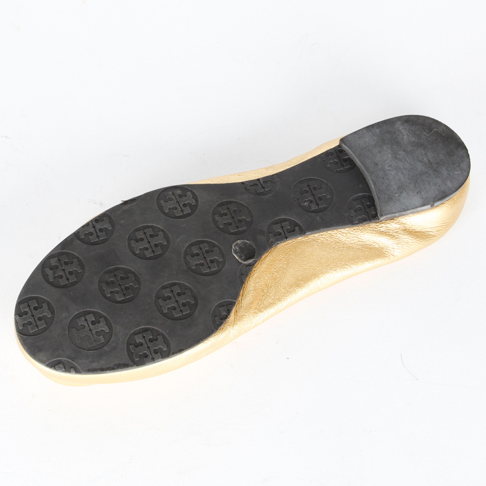Gold Tone Tory Burch Ballet Flats