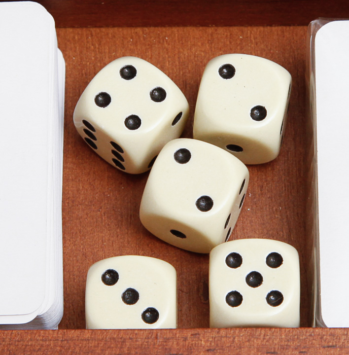 Set of Playing Cards and Die