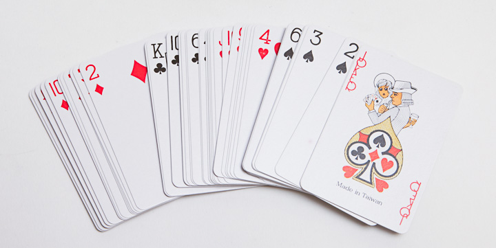 Set of Playing Cards and Die