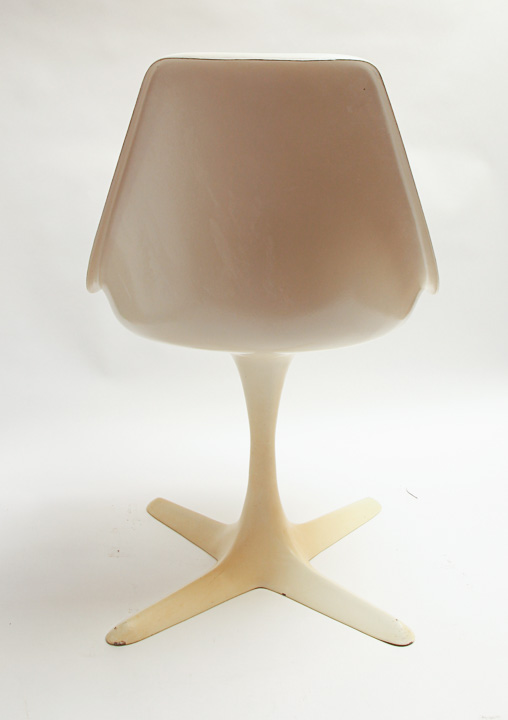 Set of Saarinen-Style White Tulip Dining Chairs