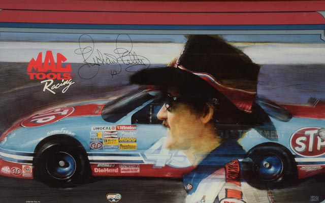 Three Richard Petty Posters  One Signed
