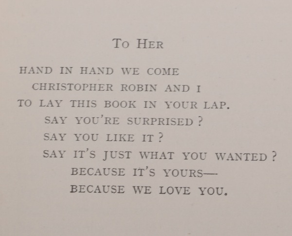 First Edition Copy of "Winnie The Pooh" by A.A. Milne