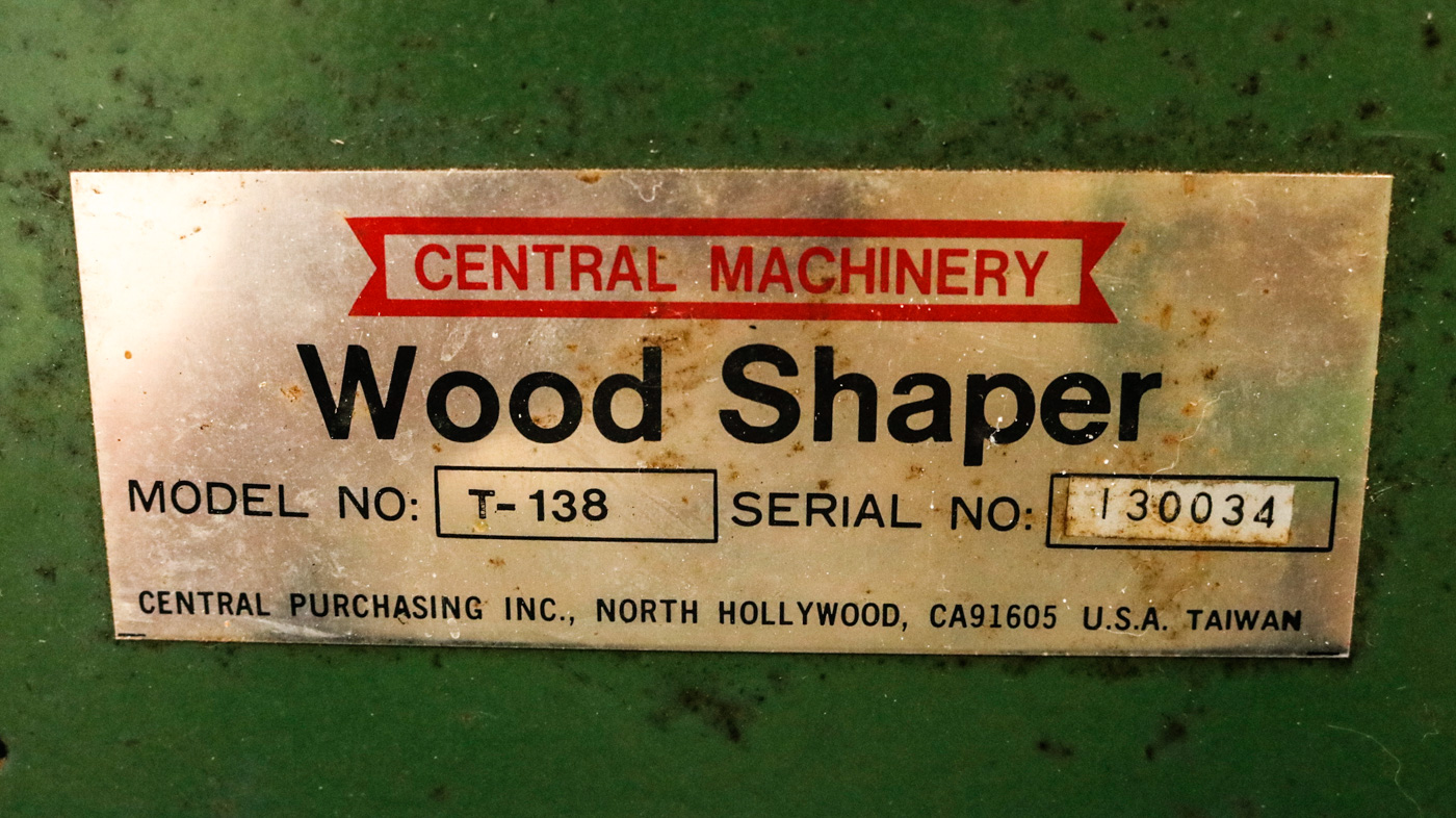 Central Machinery Wood Shaper