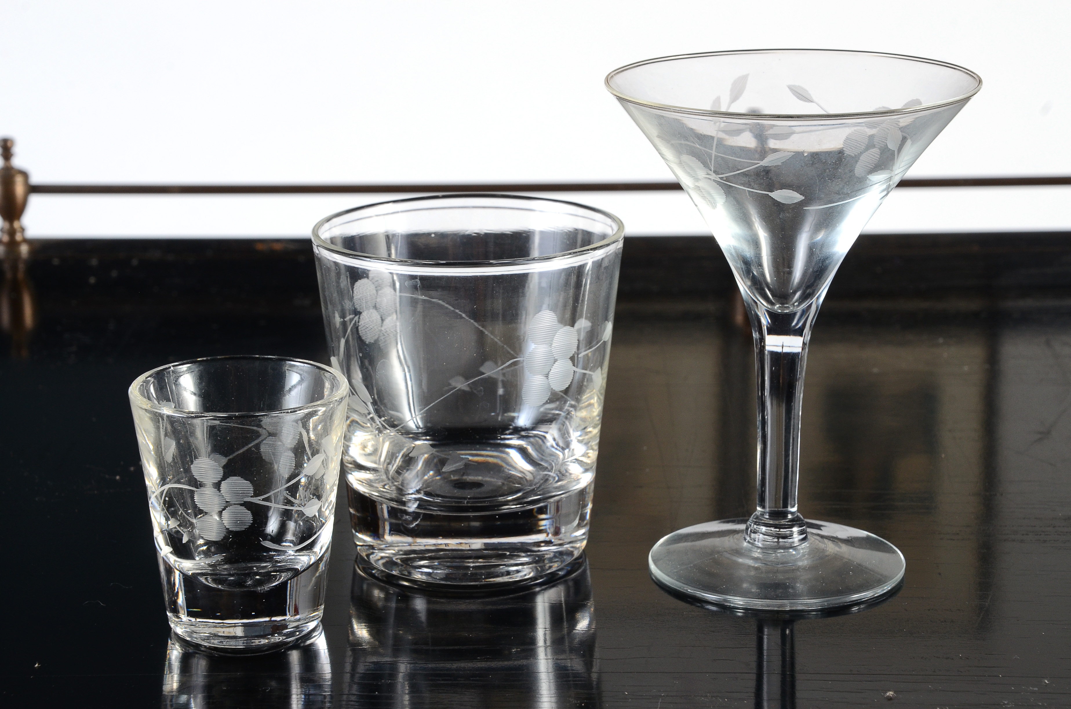 Mid Century Black Lacquer Chinoiserie Bar Cabinet