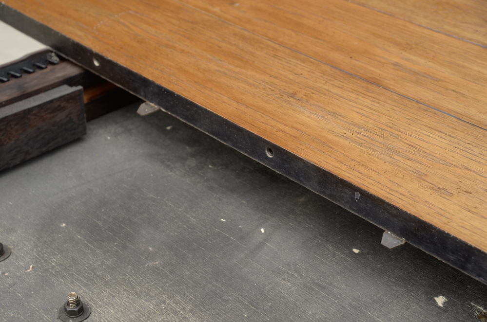Oak Table with a Carved Pedestal Base