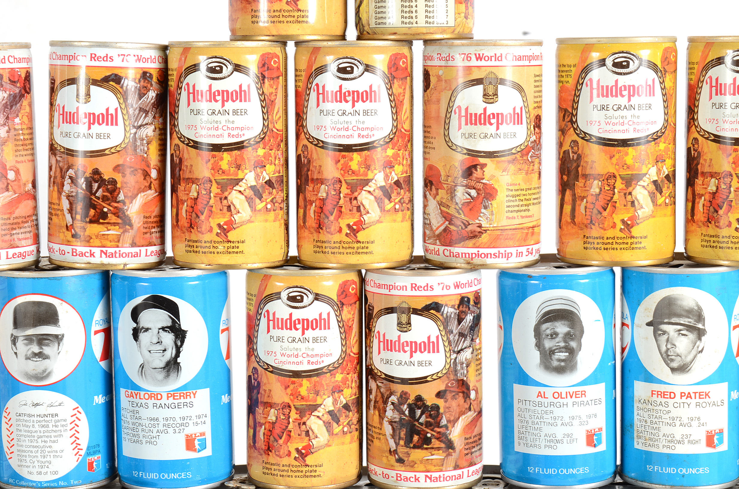 1970s  RC Cola Baseball And Football Player Photo Cans