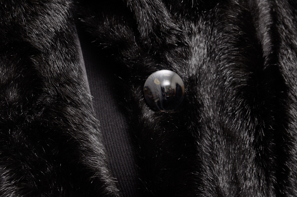 Pamela McCoy Full Length Black Faux Fur Coat Size 3X