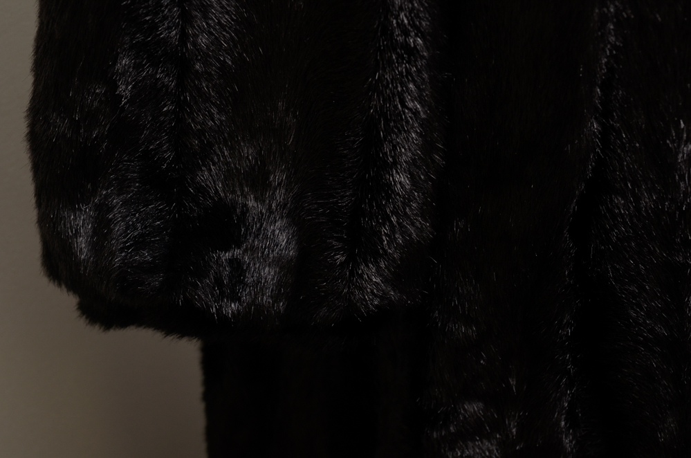 Pamela McCoy Full Length Black Faux Fur Coat Size 3X