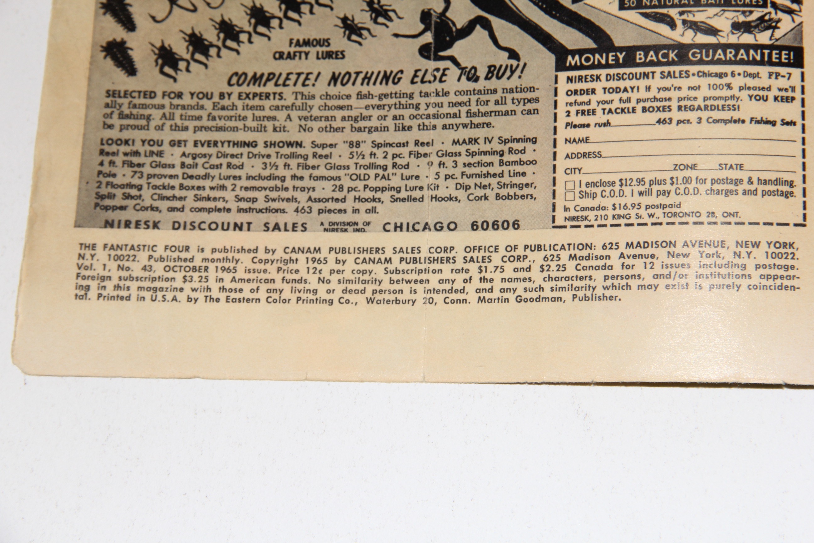 Collection of Marvel Fantastic Four Comic Books from 1965 and 1966