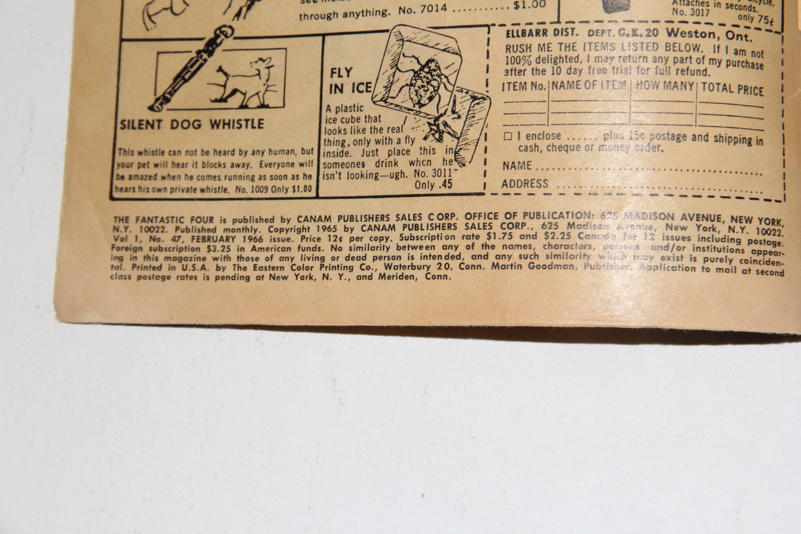 Collection of Marvel Fantastic Four Comic Books from 1965 and 1966