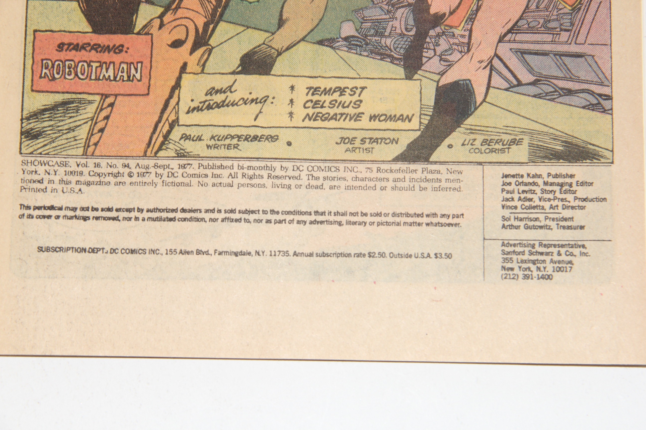 DC "Showcase" Comic Books