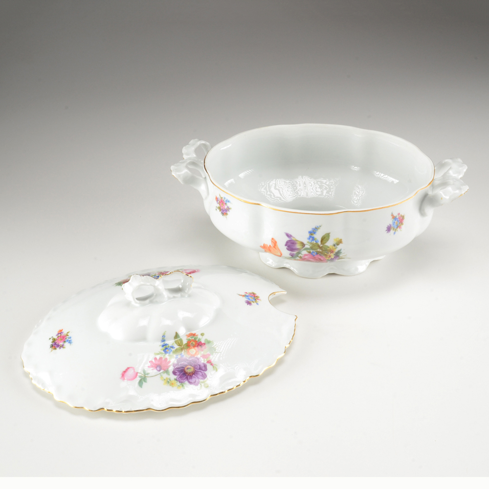 CT Germany Porcelain Soup Tureen and Platter